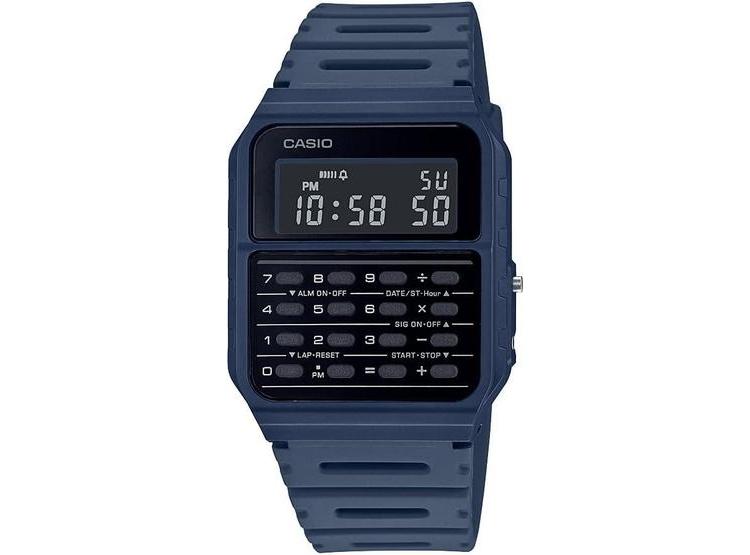 CASIO SERIE CA53W VINTAGE, CRONÓMETRO, RESISTENTE AL AGUA, CALCULADORA, TIEMPO DUAL, BANDA RESINA Y ALARMA - 1