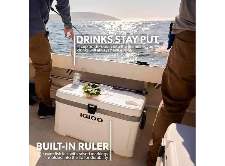 IGLOO COOLERS MARINE SERIES, HIELERA AISLADA PORTÁTIL IDEAL PARA PESCA, CAMPISMO Y NAVEGACIÓN - 3