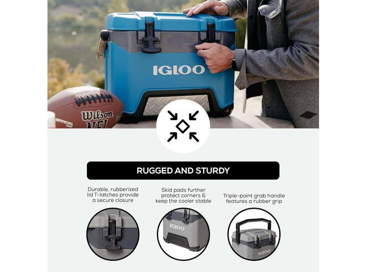 IGLOO ENFRIADOR BMX CON CARCASA DURA AISLADA Y MANGO REFORZADO, 25 LITROS, CELADON - 2