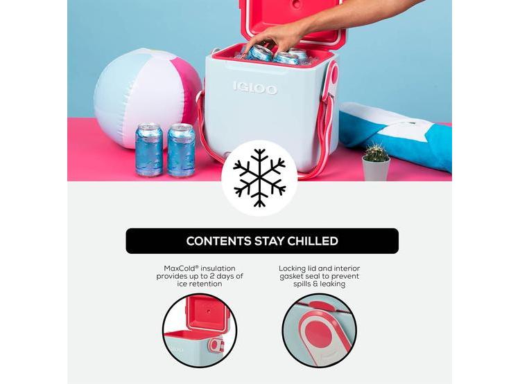 ENFRIADOR IGLOO CON CORREA AJUSTABLE PARA TRANSPORTE FÁCIL Y AISLAMIENTO MAXCOLD, RETENCIÓN DE HIELO POR DOS DÍAS - 5