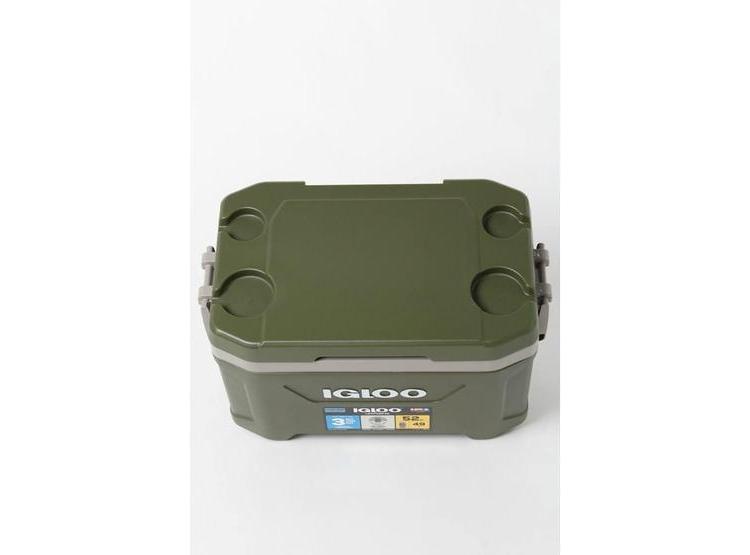 NEVERA PORTÁTIL IGLOO SPORTSMAN LATITUDE 52 PARA CAMPING Y PESCA, DISEÑO RESISTENTE, CAPACIDAD 49 LITROS EN VERDE - 4