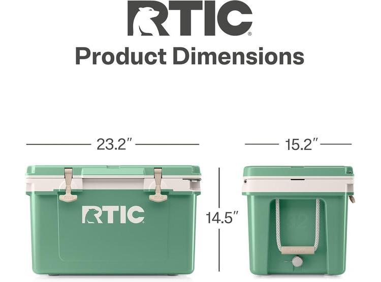 RTIC ENFRIADOR ULTRALIGERO 32 CUARTOS PORTÁTIL, IDEAL PARA AVENTURA AL AIRE LIBRE, 30% MÁS LIGERO QUE NORMAL - 3