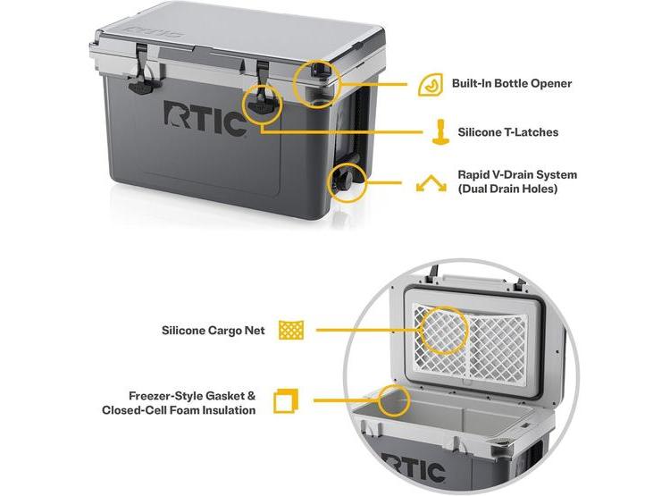RTIC HIELERA ULTRALIGERA DE 32 CUARTOS, PERFECTA PARA CAMPING, PLAYA, PESCA, CON GRAN CAPACIDAD PARA BEBIDAS Y HIELO - 2