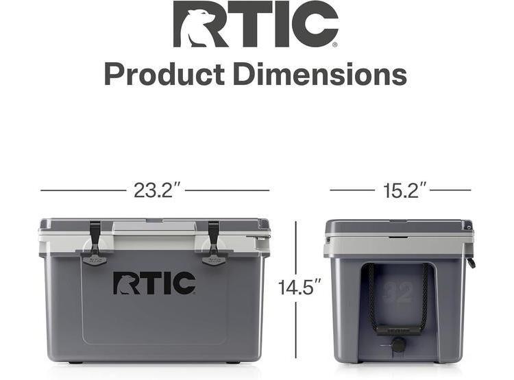 RTIC HIELERA ULTRALIGERA DE 32 CUARTOS, PERFECTA PARA CAMPING, PLAYA, PESCA, CON GRAN CAPACIDAD PARA BEBIDAS Y HIELO - 3