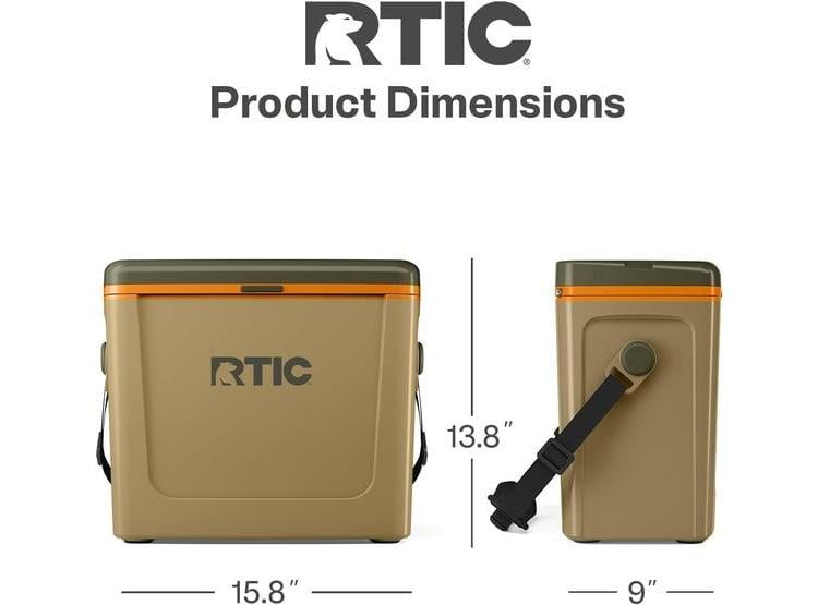 ENFRIADOR DE CARRETERA RTIC DE 16 QT PORTÁTIL CON CORREA Y ASA PARA CAMPING, PICNIC Y MÁS - 4
