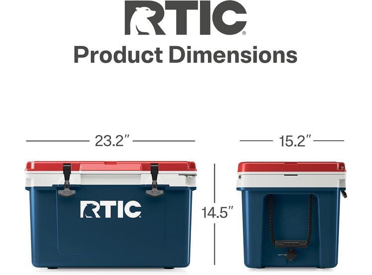 RTIC ENFRIADOR ULTRALIGERO 32 CUARTOS, PORTÁTIL, IDEAL PARA PLAYA, CAMPING Y MÁS, 30% MÁS LIVIANO QUE OTROS - 3