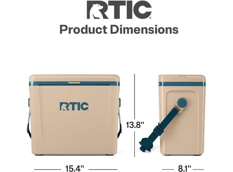 RTIC ENFRIADOR DE VIAJE, PORTÁTIL CON CORREA Y ASA, IDEAL PARA EXTERIORES, PLAYA, PICNIC, CAMPING Y DEPORTES - 4