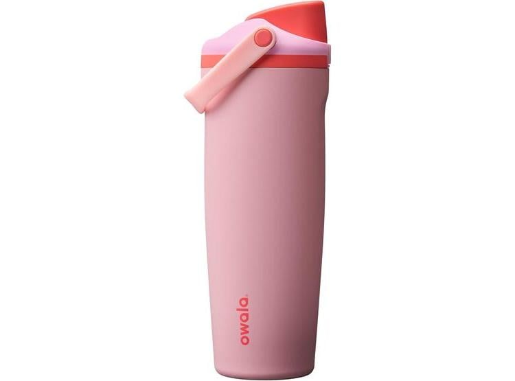 BOTELLA TÉRMICA OWALA FREESIP DE ACERO INOXIDABLE, BOQUILLA DUAL, PAJILLA INTEGRADA, A PRUEBA DE FUGAS, ROSA - 1