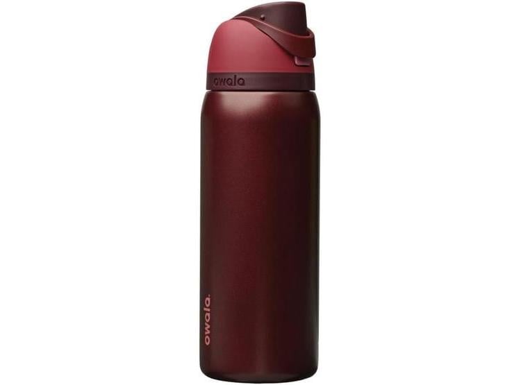 BOTELLA DE AGUA OWALA FREESIP DE ACERO INOXIDABLE GUINDA, IDEAL PARA VIAJES Y DEPORTES - 1