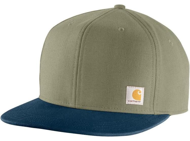 GORRA CARHARTT PARA HOMBRE, ALA PLANA, 100% ALGODÓN, TECNOLOGÍA FASTDRY PARA ABSORCIÓN DE SUDOR, AJUSTE DE CIERRE PLÁSTICO - 1