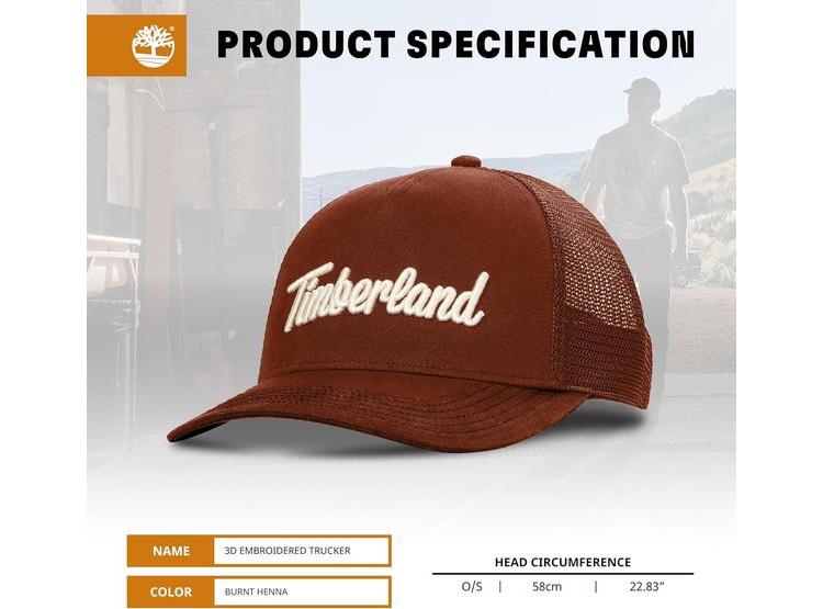GORRA CAMIONERO TIMBERLAND HOMBRE, AJUSTE CÓMODO Y CIERRE A PRESIÓN, DISEÑO DURADERO Y TRANSPIRABLE - 4