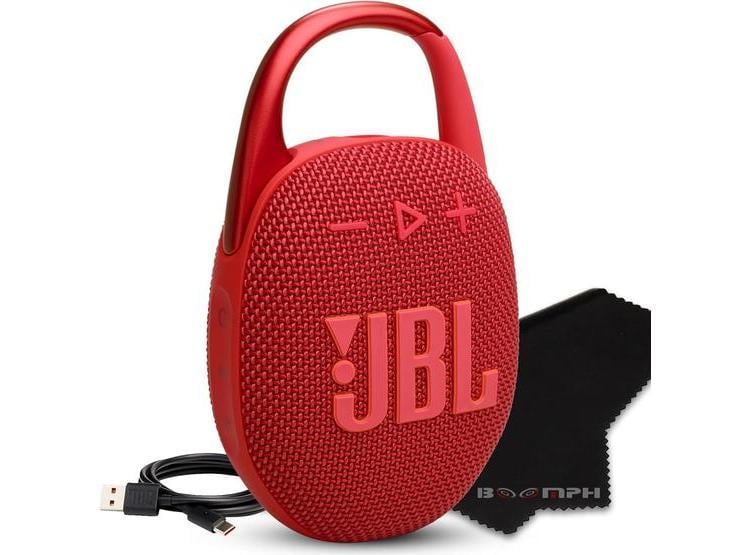 JBL ALTAVOZ BLUETOOTH CLIP 5 PORTÁTIL, RESISTENTE AL AGUA/POLVO, BATERÍA DURADERA COLOR ROJO, PARA EXTERIORES - 1