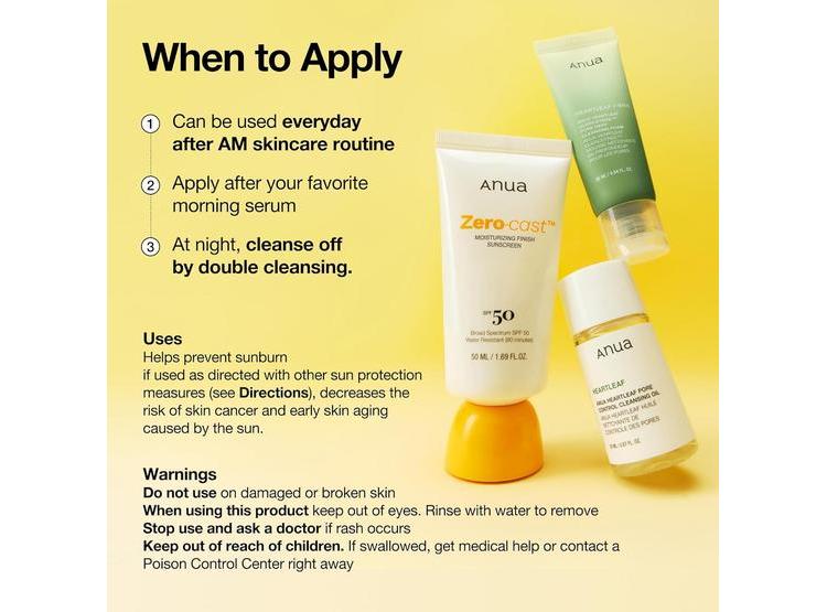 ANUA PROTECTOR SOLAR HIDRATANTE SPF 50 SIN YESO, BRILLANTE, CON ÁCIDO HIALURÓNICO, NIACINAMIDA, PARA TODO TIPO DE PIEL - 6