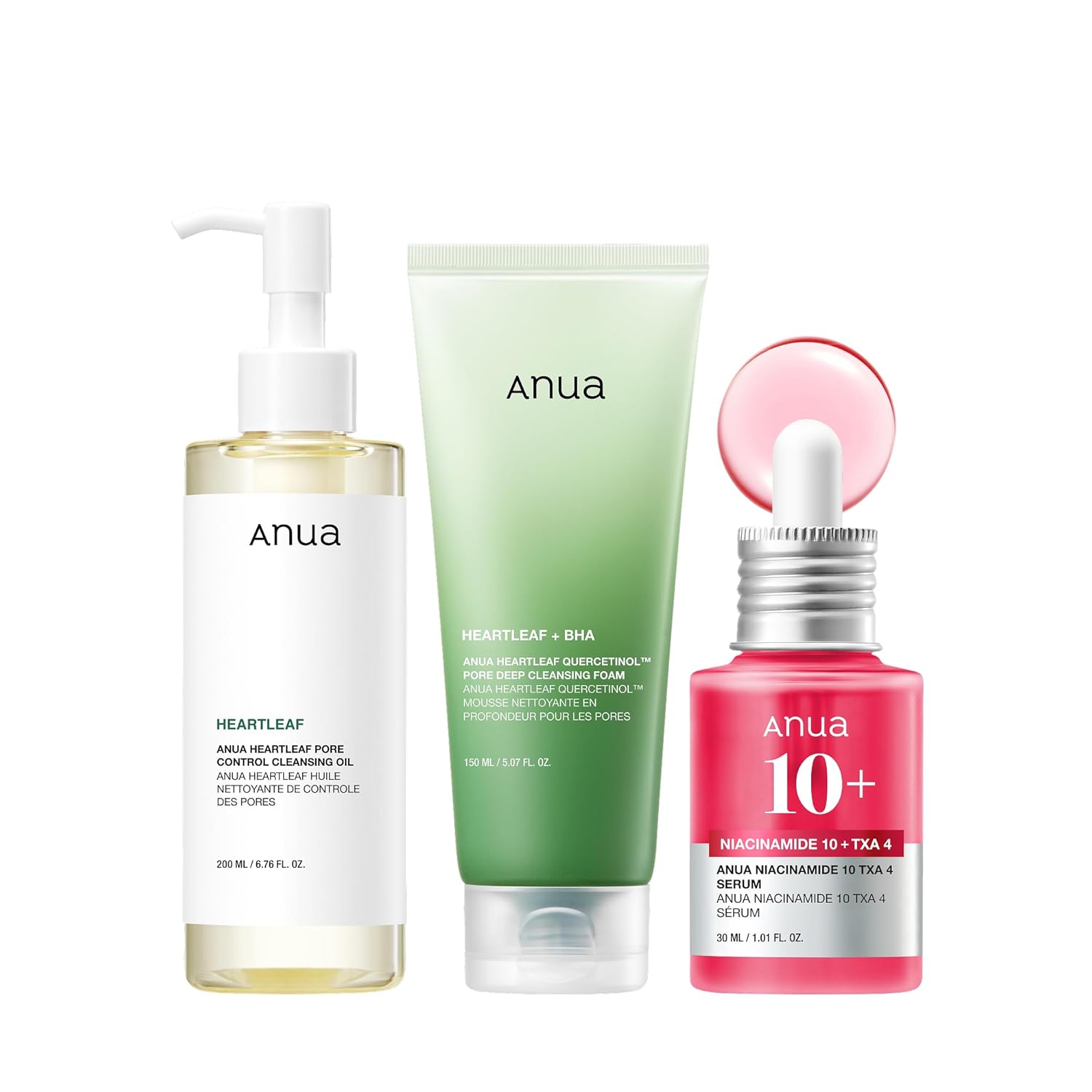 SET DE CUIDADO FACIAL ANUA CON LIMPIEZA PROFUNDA Y SUERO PARA UNA PIEL RADIANTE Y SALUDABLE - 1