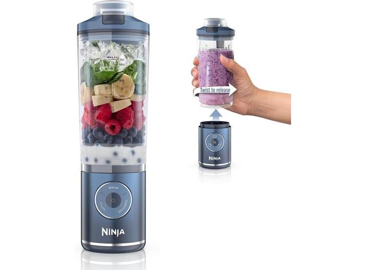NINJA BLAST MAX, LICUADORA PORTÁTIL CON VASO EXTRAÍBLE, 3 PROGRAMAS INTELIGENTES Y DISEÑO SEGURO PARA LAVAVAJILLAS - 1