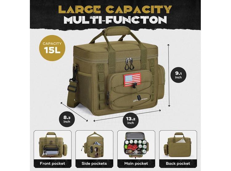 MAELSTROM LONCHERA TÁCTICA MODERNA, IDEAL PARA HOMBRES Y MUJERES, BOLSA DE ALMUERZO DURADERA CON BOLSAS MOLLE - 4