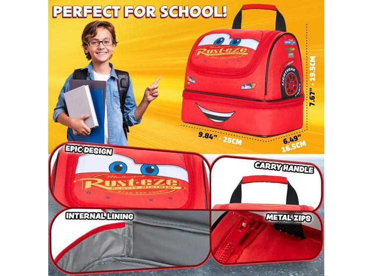 LONCHERA AISLADA GET TREND DISNEY CARS LIGHTNING MCQUEEN PARA NIÑOS, TRABAJO Y VIAJES - 5