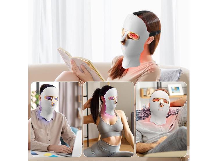 MÁSCARA FACIAL CON TERAPIA DE LUZ ROJA, LED INALÁMBRICA Y RECARGABLE. PERFECTA PARA MEJORAR LA PIEL EN CUALQUIER LUGAR - 7