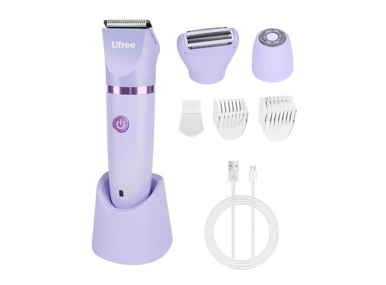 UFREE RECORTADORA BIKINI PARA MUJERES, ELÉCTRICA, RECARGABLE Y RESISTENTE AL AGUA, VELLO CORPORAL - 1