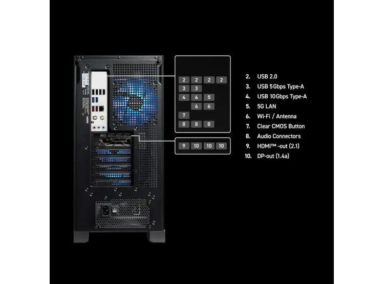 MSI AEGIS R2 AI 2ND GAMING DESKTOP CON INTEL 24-CORE ULTRA 9, 64GB RAM, 4TB SSD Y GEFORCE RTX 5070 TI - 7