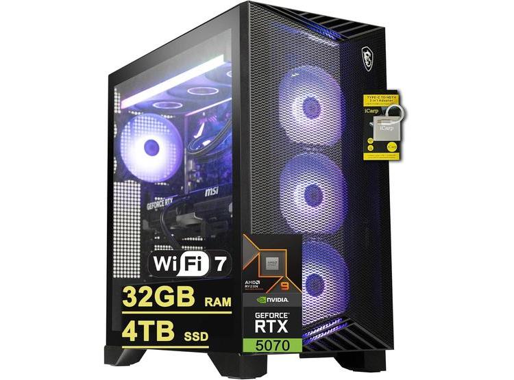 PC DE JUEGOS MSI AEGIS ZS2, RYZEN 9, 32GB RAM, 4TB SSD, RTX 5070 CON REFRIGERACIÓN LÍQUIDA Y WIN11 - 1