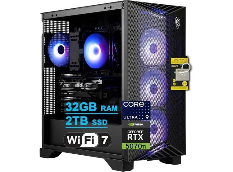 MSI AEGIS R2 AI: TORRE GAMER CON INTEL 24 NÚCLEOS, 32GB RAM, 2TB SSD, RTX 5070 TI, PSU 80+ GOLD - 1