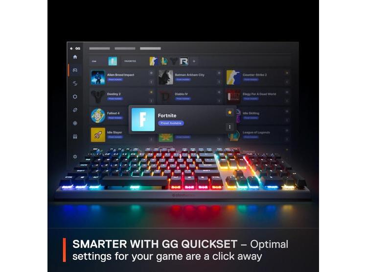 STEELSERIES APEX PRO GEN 3 CON INTERRUPTORES OMNIPOINT, RÁPIDA ACTUACIÓN Y RETROILUMINACIÓN RGB PARA JUEGOS PRECISOS - 3