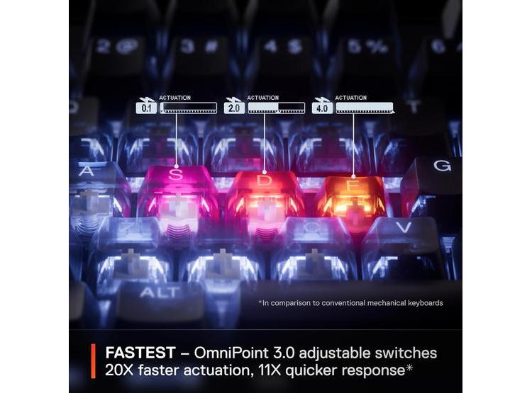 STEELSERIES APEX PRO GEN 3 CON INTERRUPTORES OMNIPOINT, RÁPIDA ACTUACIÓN Y RETROILUMINACIÓN RGB PARA JUEGOS PRECISOS - 4