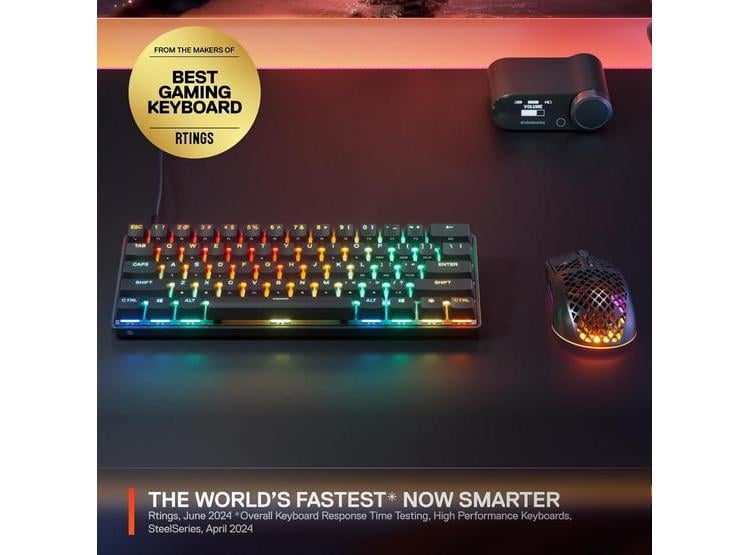 STEELSERIES APEX PRO MINI CON INTERRUPTORES AJUSTABLES OMNIPOINT 3.0 Y MODO DE PROTECCIÓN PARA GAMING - 2