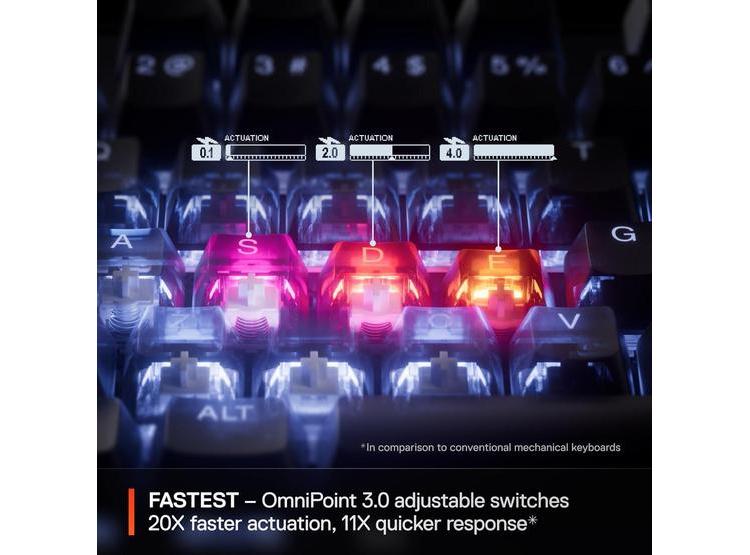 STEELSERIES APEX PRO MINI CON INTERRUPTORES AJUSTABLES OMNIPOINT 3.0 Y MODO DE PROTECCIÓN PARA GAMING - 5