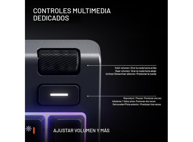 TECLADO STEELSERIES APEX 3 RGB RESISTENTE AL AGUA - 5