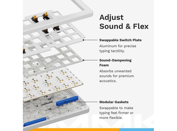 TECLADO MECÁNICO CON SISTEMA MODULAR, TECLAS PBT Y RETROILUMINACIÓN RGB, PERILLA PROGRAMABLE - 4
