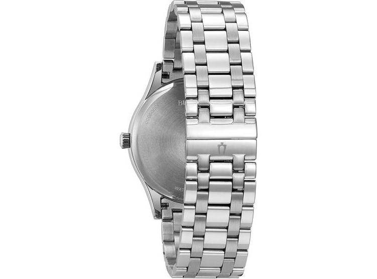 RELOJ BULOVA PARA HOMBRE, ACERO INOXIDABLE, CUARZO, CALENDARIO, ESFERA GRIS CON NÚMEROS ROMANOS, DISEÑO CLÁSICO ELEGANTE - 2