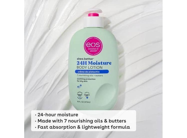 LOCIÓN CORPORAL SHEA BETTER DE EOS, HIDRATACIÓN PISTACHO 24H, VEGANA, LIGERA, PARA PIEL SECA CON AROMA SEGURO - 4