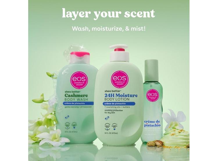LOCIÓN CORPORAL SHEA BETTER DE EOS, HIDRATACIÓN PISTACHO 24H, VEGANA, LIGERA, PARA PIEL SECA CON AROMA SEGURO - 6