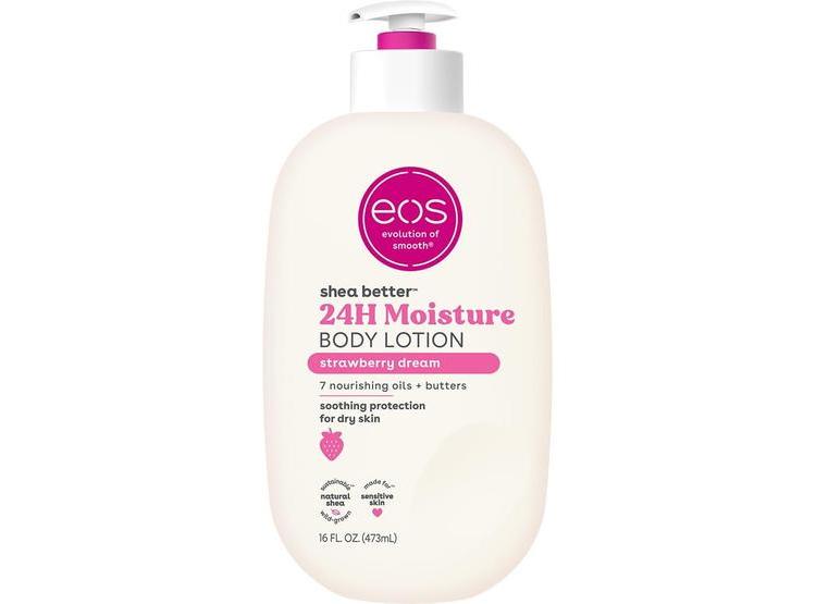 EOS LOCIÓN CORPORAL SHEA BETTER STRAWBERRY DREAM, HIDRATANTE VEGANA 24H, AROMA FRESA, LIGERA Y NO GRASA - 1