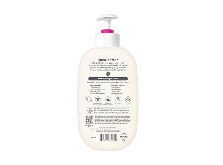 EOS LOCIÓN CORPORAL SHEA BETTER STRAWBERRY DREAM, HIDRATANTE VEGANA 24H, AROMA FRESA, LIGERA Y NO GRASA - 7