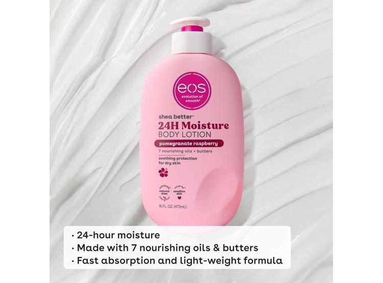 EOS SHEA BETTER LOCIÓN CORPORAL GRANADA FRAMBUESA, PIEL CUIDADO 24 HORAS, LIGERA, NO GRASOSA, CON KARITÉ NATURAL, VEGANO - 3