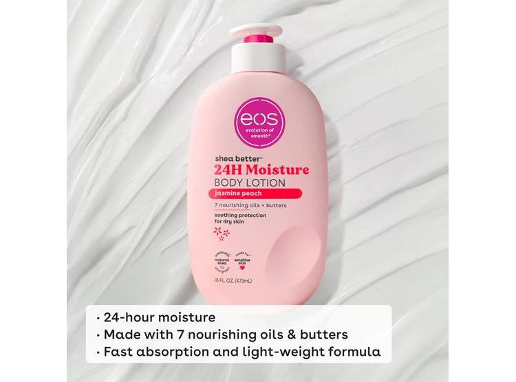 EOS SHEA BETTER LOCIÓN CORPORAL JASMINE PEACH, HIDRATACIÓN 24H, LIGERA, NO GRASA, VEGANA, CON KARITÉ NATURAL - 3