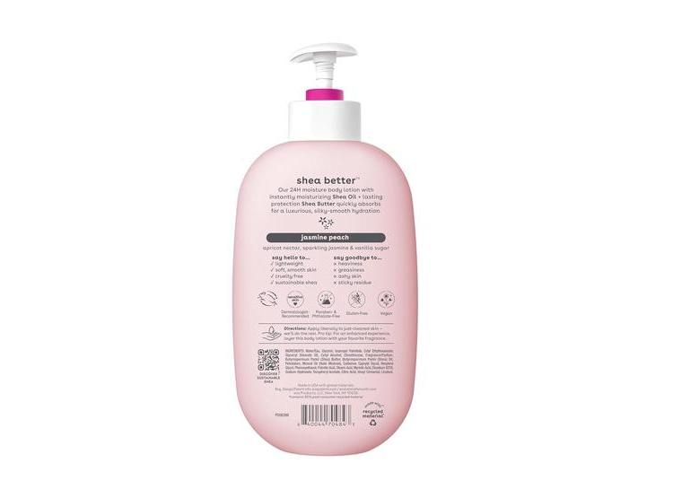 EOS SHEA BETTER LOCIÓN CORPORAL JASMINE PEACH, HIDRATACIÓN 24H, LIGERA, NO GRASA, VEGANA, CON KARITÉ NATURAL - 7