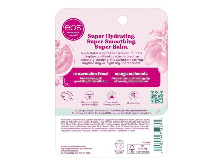 BÁLSAMO LABIAL EOS MOISTURE SUPER BALM PAQUETE DE 2 - 7