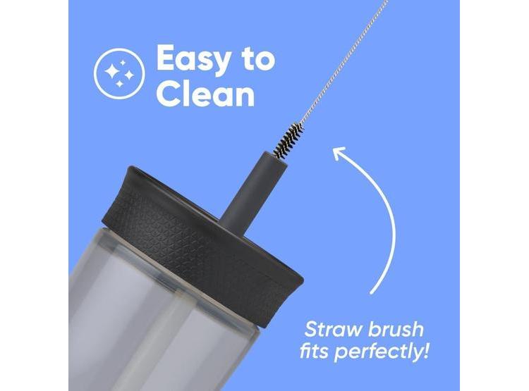 VASO DE PLÁSTICO OWALA PARA NIÑOS, CON POPOTE FLEXIBLE, SIN BPA, A PRUEBA DE DERRAMES, APTO PARA LAVAVAJILLAS - 3