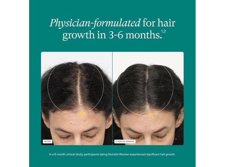 SUPLEMENTOS PARA CRECIMIENTO DE CABELLO NUTRAFOL PARA MUJERES, RECOMENDADOS POR DERMATÓLOGOS, USO MENSUAL - 3