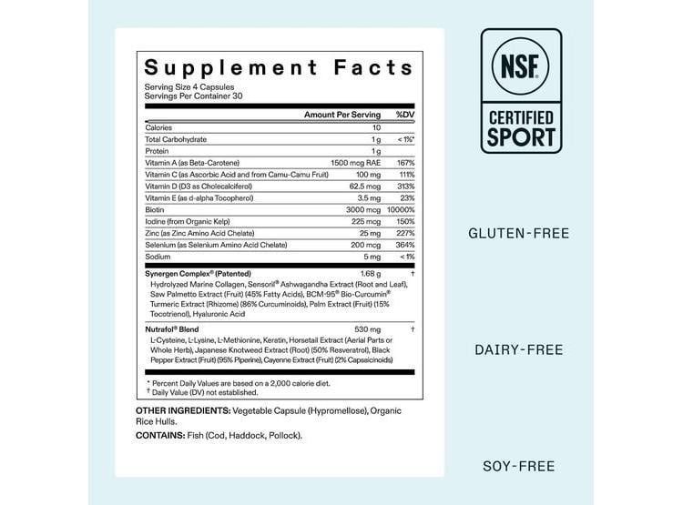 SUPLEMENTOS PARA CRECIMIENTO DE CABELLO NUTRAFOL PARA MUJERES, RECOMENDADOS POR DERMATÓLOGOS, USO MENSUAL - 5
