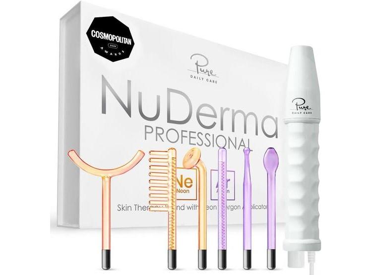 NUDERMA VARITA DE TERAPIA - MÁQUINA PORTÁTIL CON 6 VARILLAS DE NEÓN Y ARGÓN PARA MEJORAR LA PIEL - 1