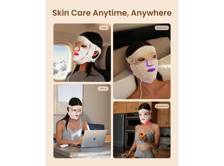 RENPHO MÁSCARA DE TERAPIA DE LUZ ROJA 4D PARA ROSTRO, CON 324 LEDS Y 3 MODOS DE LUZ, COBERTURA FACIAL COMPLETA - 6