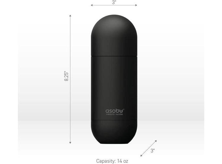 BOTELLA ASOBU ORB DE ACERO INOXIDABLE CON DOBLE AISLAMIENTO, DISEÑO ERGONÓMICO Y TAPA-TAZA IDEAL PARA BEBIDAS, SIN FUGAS - 4