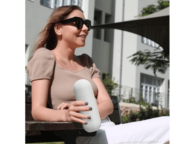 ASOBU ORB BOTELLA DE AGUA INSULADA CON TAPA/TAZA EN ACERO INOXIDABLE, DISEÑO DE DOBLE PARED, BLANCO - 5