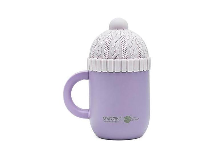 ASOBU TAZA HAPPY HAT – TAZA AISLADA DE ACERO INOXIDABLE DE DOBLE PARED, TAPA DE GORRO Y REVESTIMIENTO CERÁMICO - 1