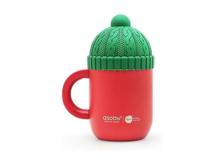 TAZA AISLADA DE ACERO INOXIDABLE ASOBU CON TAPA GORRO ERGONÓMICA, REVESTIMIENTO CERÁMICO, DISEÑO A PRUEBA DE DERRAMES - 1